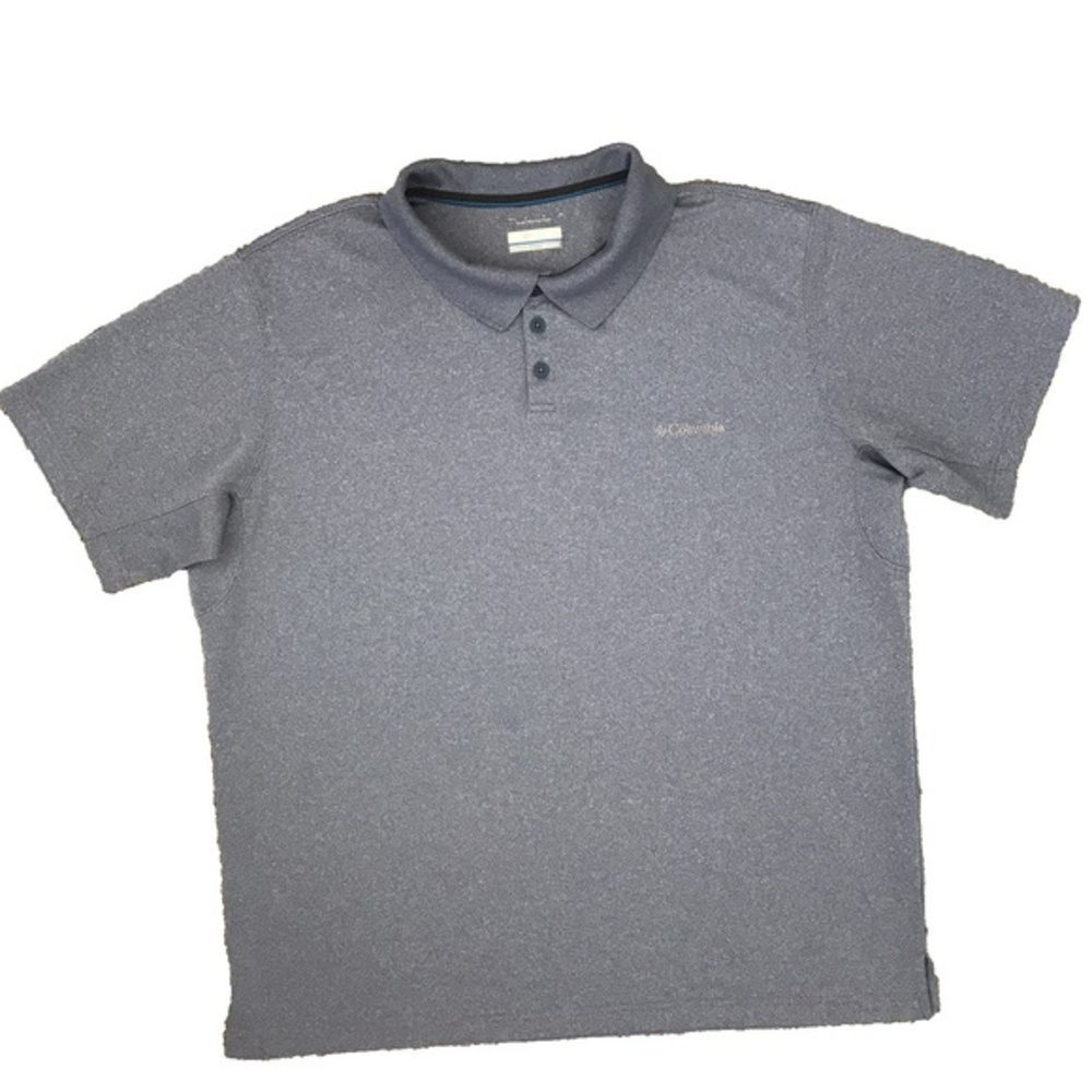 Columbia Polo Shirt Men's Size XXL Omni Shade Sun Protection Blue Golf Outdoor‎ - Picture 2 of 15
